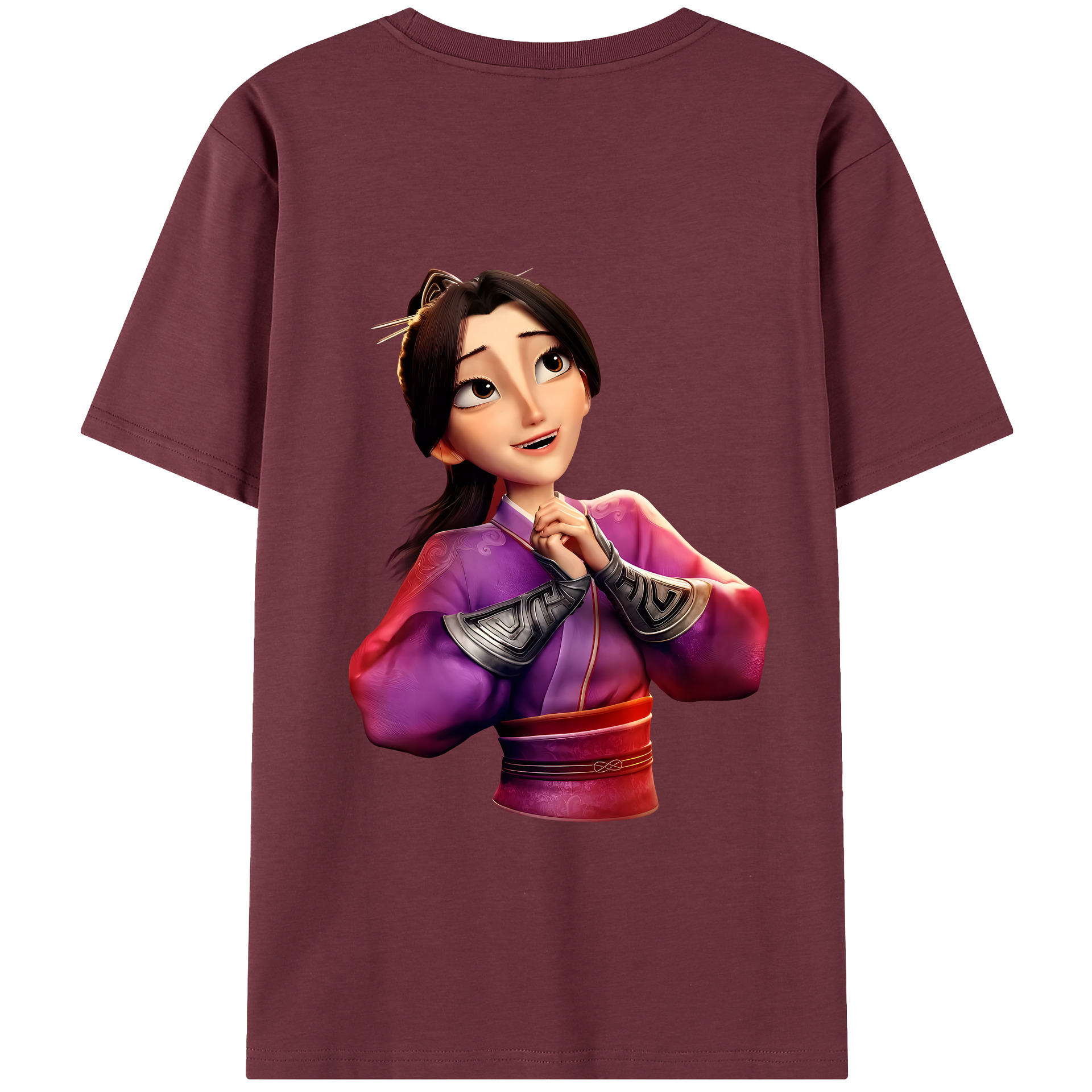 （画像用） Ne Zha 2 ナタ 魔童の大暴れ 綿100％半袖Tシャツ（背面プリント）